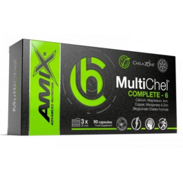   Amix ChelaZone MultiChel Complete 6 Bisglycinate Chelate 90 vegan caps / 30 servings