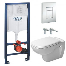 GROHE Rapid SL 38772001+Duravit D-Code Rimless 45700900A1