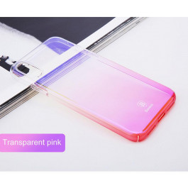   Baseus Glaze Case for iPhone X Transparent Pink WIAPIPH8-GC04