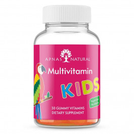 Apnas Natural Мультивітаміни для дітей, 30 жувальних пастилок,