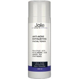Jole Cosmetics Тонер для лица  Anti Acne Exfoliating Toner Анти-акне с салициловой кислотой 2% 200 мл (482024388118