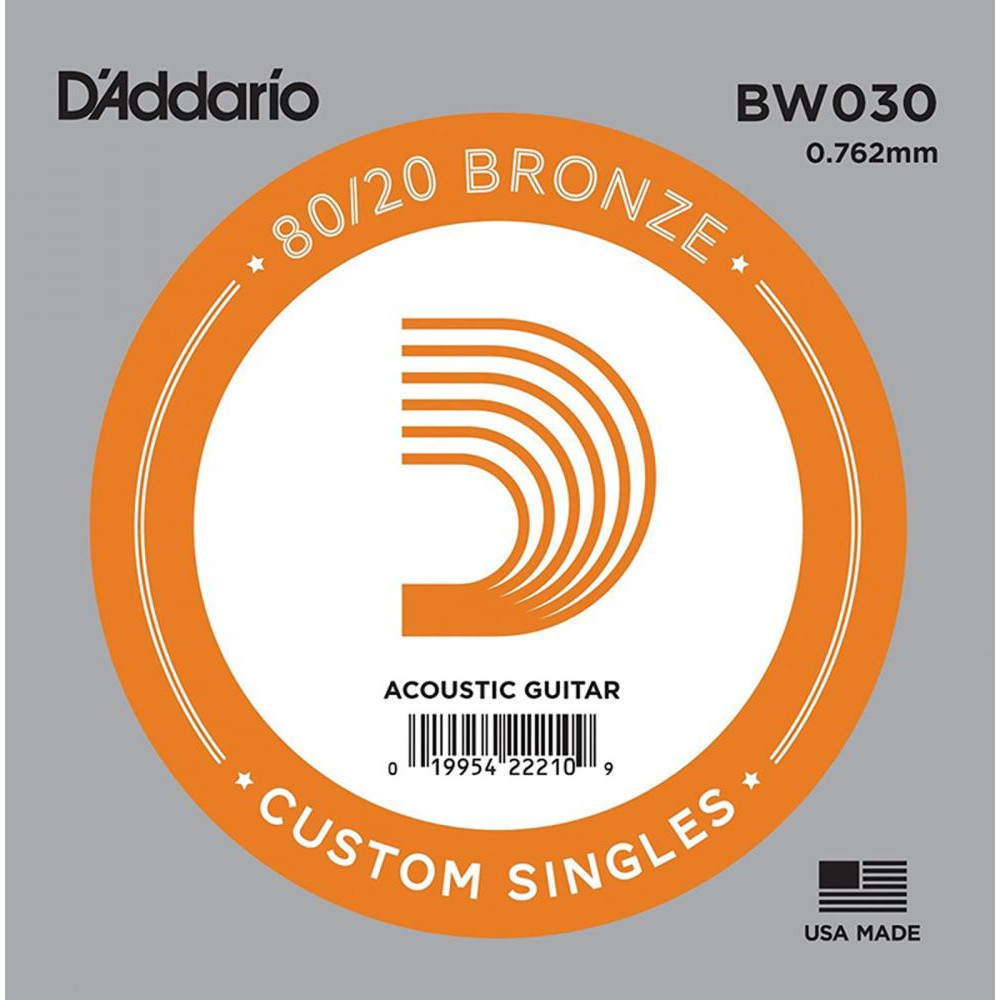 D'Addario Струна BW030 80/20 Bronze .030 - зображення 1