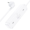 Hoco NS2 3-position Extension Cord Socket + 3 USB White (765178) - зображення 2