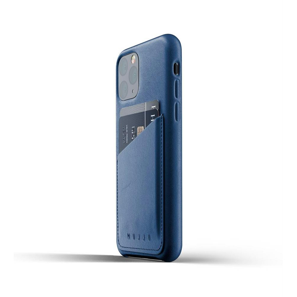Mujjo Full Leather Wallet case Monaco Blue for iPhone 11 Pro (MUJJO-CL-002-BL) - зображення 1