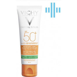 Vichy Солнцезащитный матирующий крем 3-в-1  Capital Soleil для жирной, проблемной кожи лица SPF 50+ 50 мл 