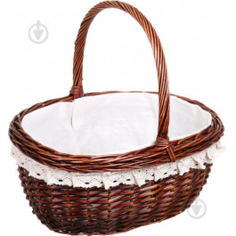 Tony Bridge Basket Корзина плетеная с текстилем 43x38x18/42 см ESTR14-7-1