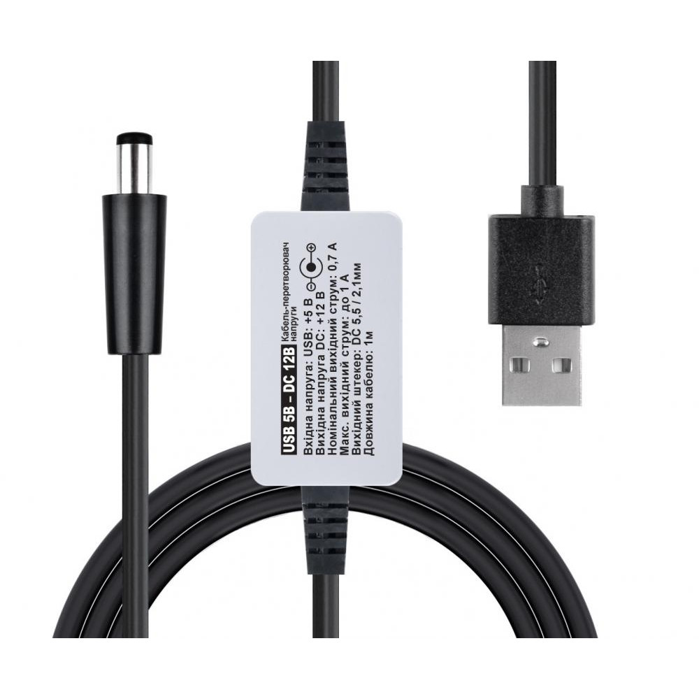 REAL-EL PWR USB AM DC 5,5/2,1 12v 1m (EL123509032) - зображення 1