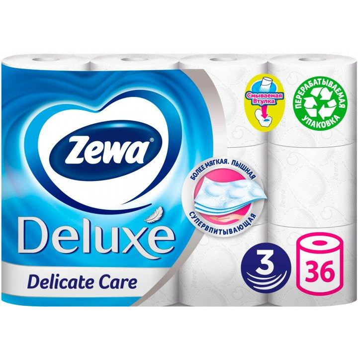 Zewa Туалетний папір  Deluxe тришаровий 36 рулонів (7322541299907) - зображення 1