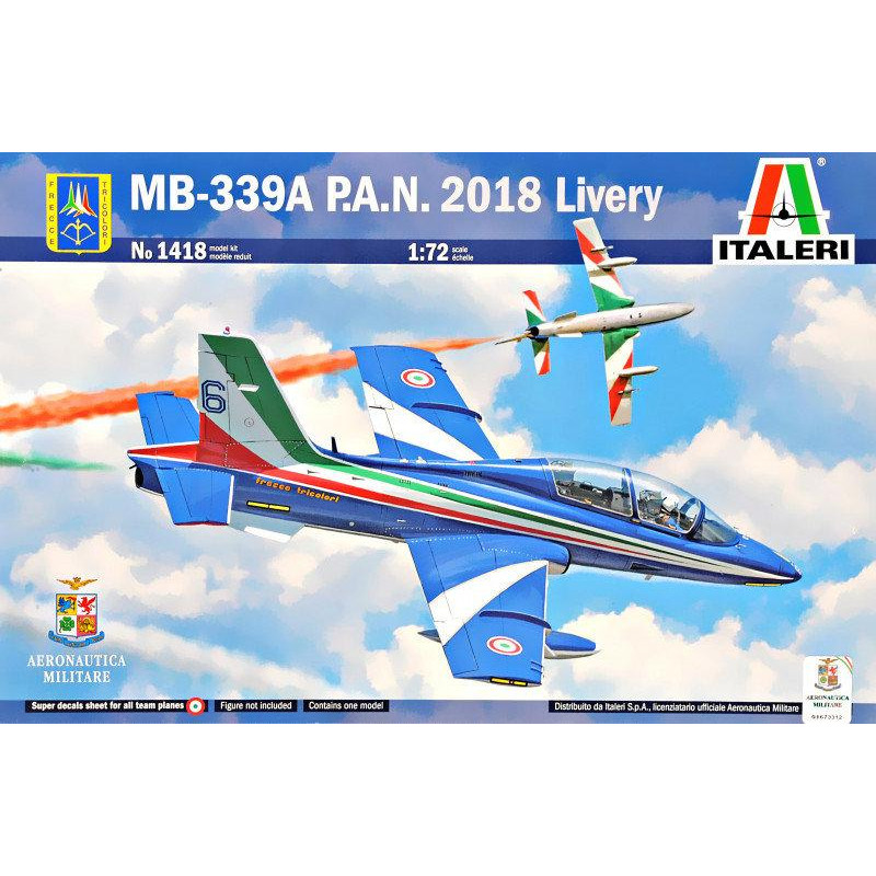 Italeri Итальянский учебно-боевой самолёт MB-339A P.A.N. 2018 Livery (IT1418) - зображення 1