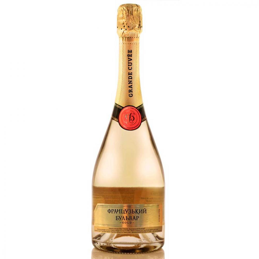 Французский Бульвар Вино ігристе  Grande Сuvee Gold солодке біле 0,75л 10,5-12,5% (4820004380849) - зображення 1