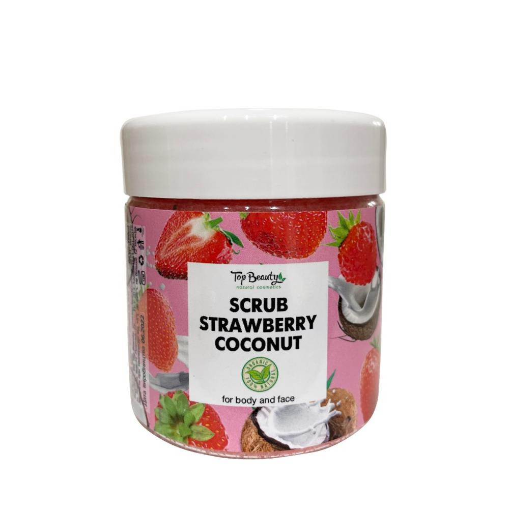 Top Beauty Скраб для обличчя та тіла  Strawberry c ароматом полуниці та кокосовою олією 150 мл - зображення 1