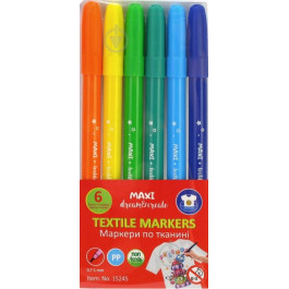   Maxi Маркер  Textile markers 6 шт. MX15245