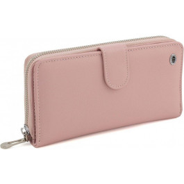 ST Leather Длинный женский кошелек светло-розового цвета из зернистой кожи  (15344) (ST026 pink)