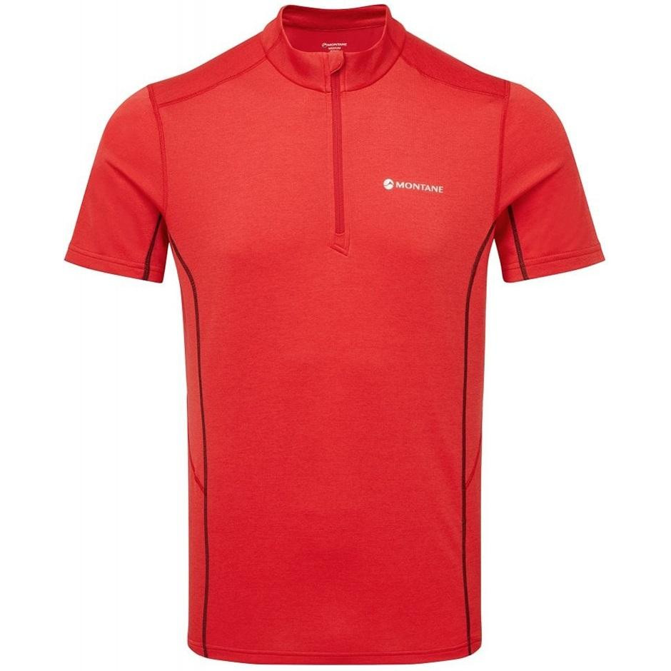 Montane Футболка чоловіча  Dart Zip T-Shirt Alpine Red (MDZTSALP), Розмір XXL - зображення 1