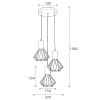 MSK Electric Diadem подвесной на круглом основании NL 2215-3R BN (616159) - зображення 2