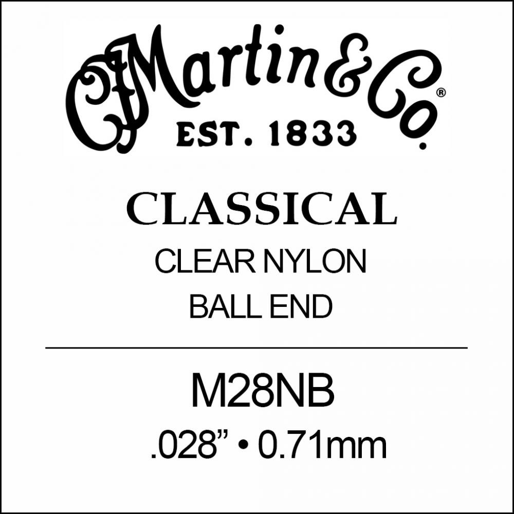 Martin Струна  M28NB 1st Nylon Ball End Classical Guitar String .028 - зображення 1