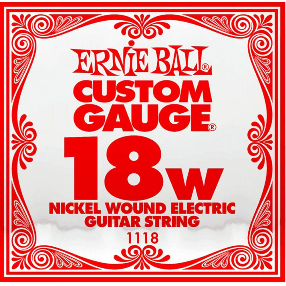 Ernie Ball Струна 1118 Nickel Wound Electric Guitar String .018 - зображення 1