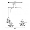 MSK Electric Люстра подвесная в стиле лофт на три плафона NL 10535-3 (615762) - зображення 4