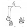 MSK Electric Люстра подвесная в стиле лофт на три плафона NL 105371-3 - зображення 2