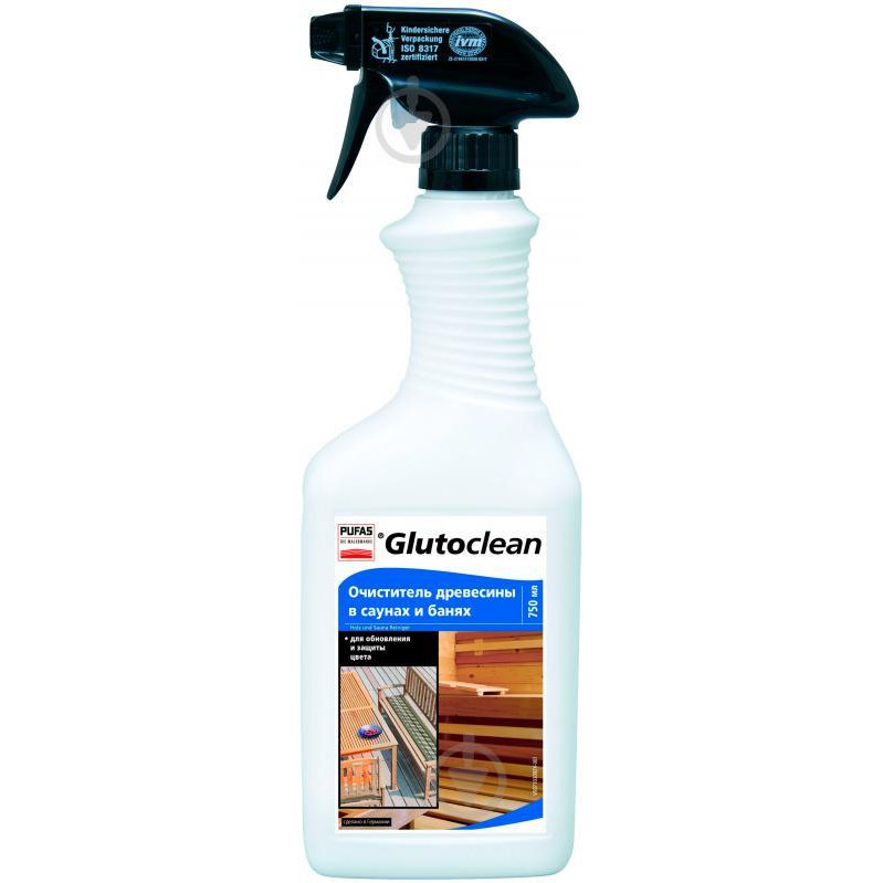 Glutoclean Очиститель для саун и твердых пород дерева 0.75 л (4044899372929) - зображення 1