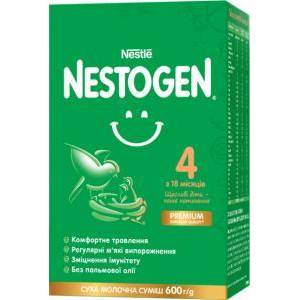 Nestle Сухая молочная смесь  Nestogen 4 из лактобактериями L. Reuteri, от 18 месяцев, 600 г - зображення 1