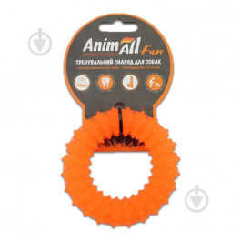 AnimAll Іграшка  Fun кільце з шипами, оранжеве, 9 см (88162)