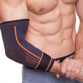  Бандаж для локтевого сустава с фиксирующим ремнем  711CA L-XL черный-оранжевый