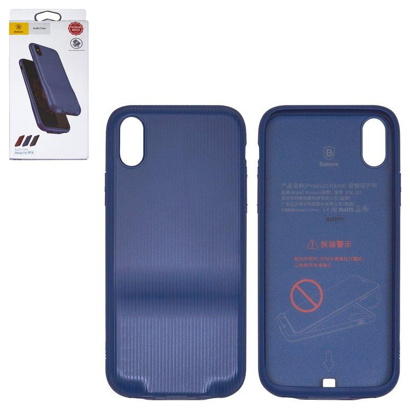 Baseus Audio Case for iPhone X Dark Blue (WIAPIPHX-VI15) - зображення 1