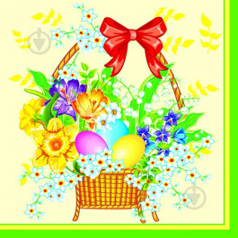 Luxy Серветки столові  Великодня весна 33х33 см жовтий 18 шт. (4820212006043)