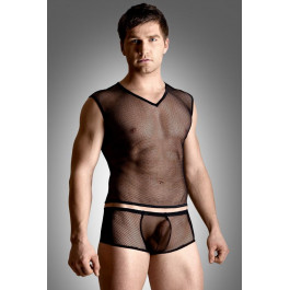 SoftLine Net set, shirt and thong, Black XL (5591460114)