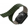Uniq Ремінець  REVIX MAGNETIC Pine (Green/Taupe) для Apple Watch 45/44/42mm - зображення 1