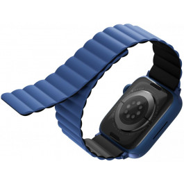 Uniq Ремінець  REVIX MAGNETIC Caspian (Blue/Black) для Apple Watch 45/44/42mm