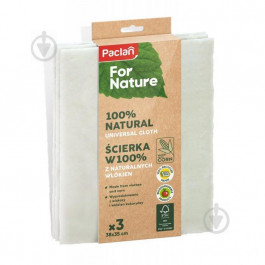 Paclan Набір серветок для чищення  For Nature 38x35 см 3 шт./уп. білий (5900942150038)