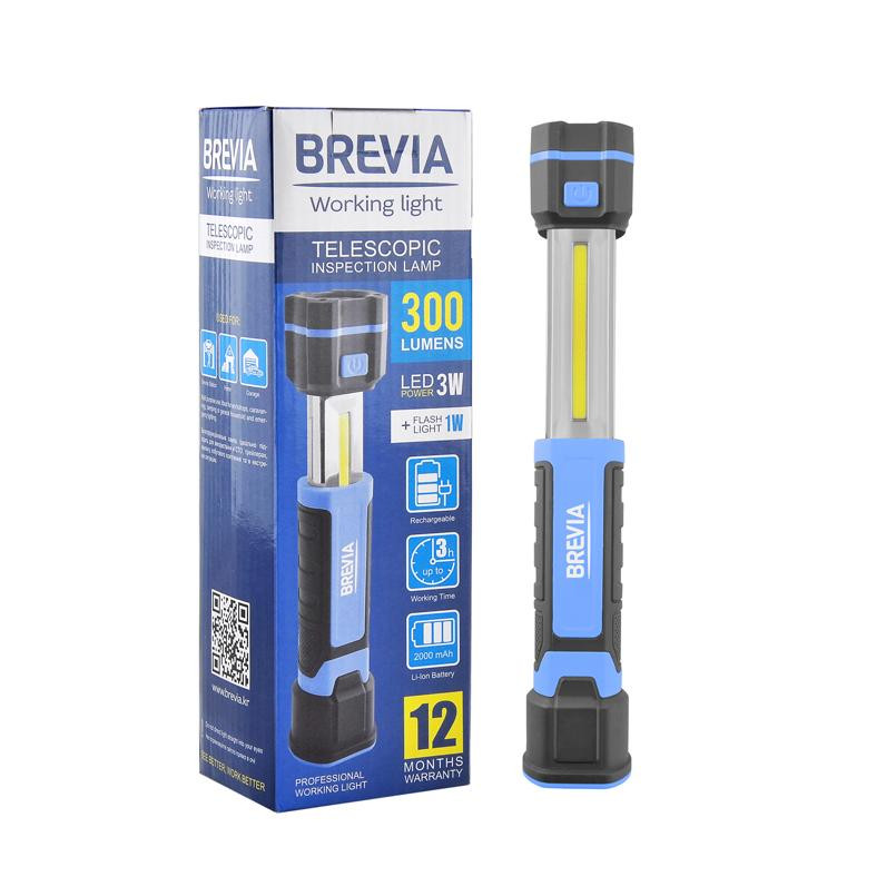 Brevia 3W COB 1W LED 300lm 2000mAh microUSB (11340) - зображення 1