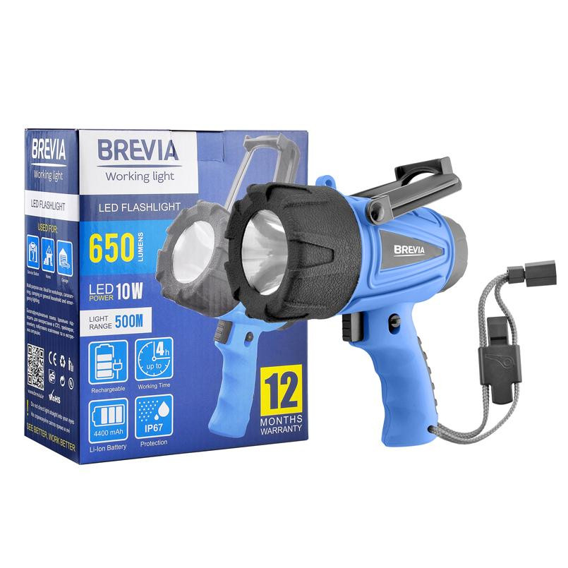 Brevia LED 500М, 10W LED 650lm, 4400mAh, microUSB (11600) - зображення 1