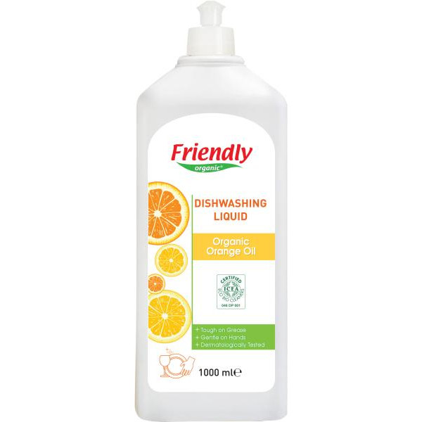 Friendly Organic Органічний засіб для миття посуду "". Апельсинове масло 1000мл. (FR0638) - зображення 1