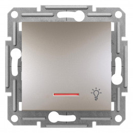 Schneider Electric Кнопка свет с подсветкой бронза EPH1800169 Asfora