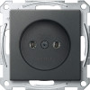 Schneider Electric Розетка Merten SM, 2P, шторки, антрацит (MTN2001-0414) - зображення 1