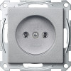 Schneider Electric Розетка Merten SM, 2P, шторки, алюминий (MTN2001-0460) - зображення 1