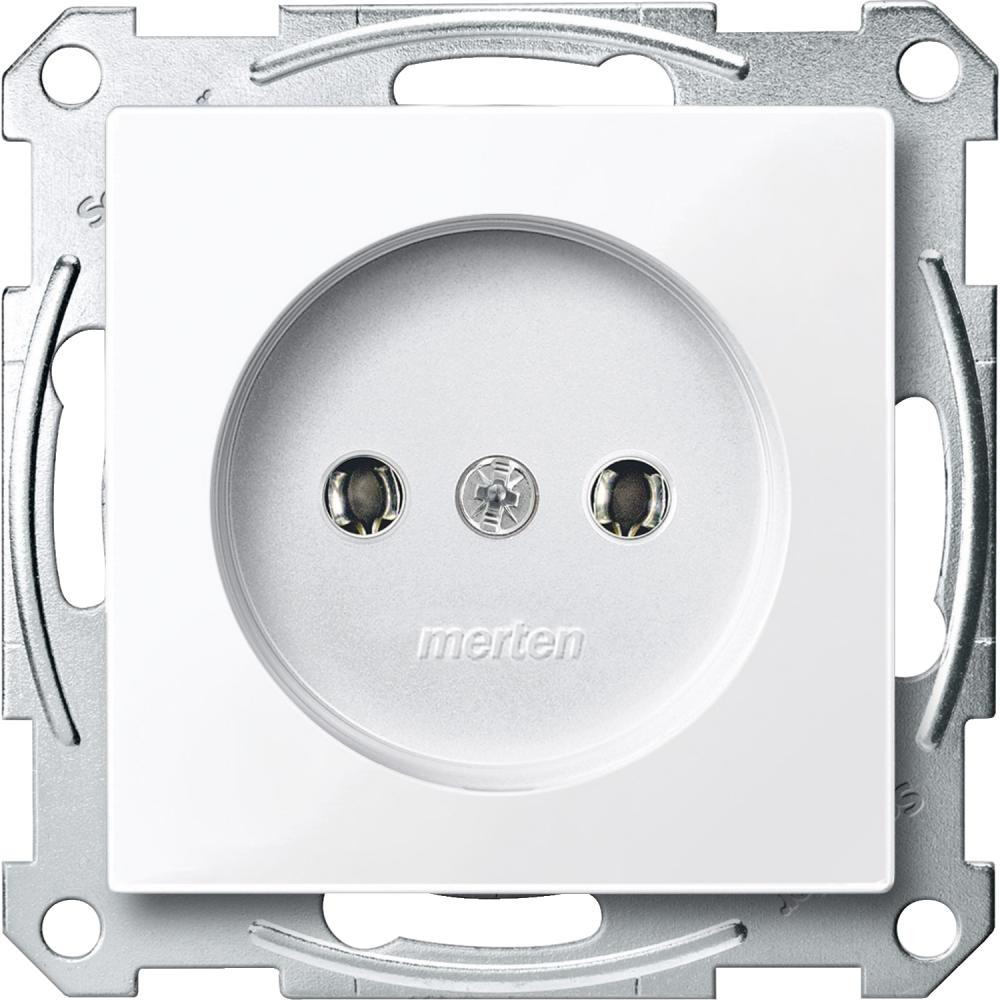 Schneider Electric Розетка Merten SM, 2P, шторки, активно-белый (MTN2001-0325) - зображення 1