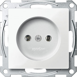 Schneider Electric Розетка Merten SM, 2P, шторки, полярно-белый (MTN2001-0319)