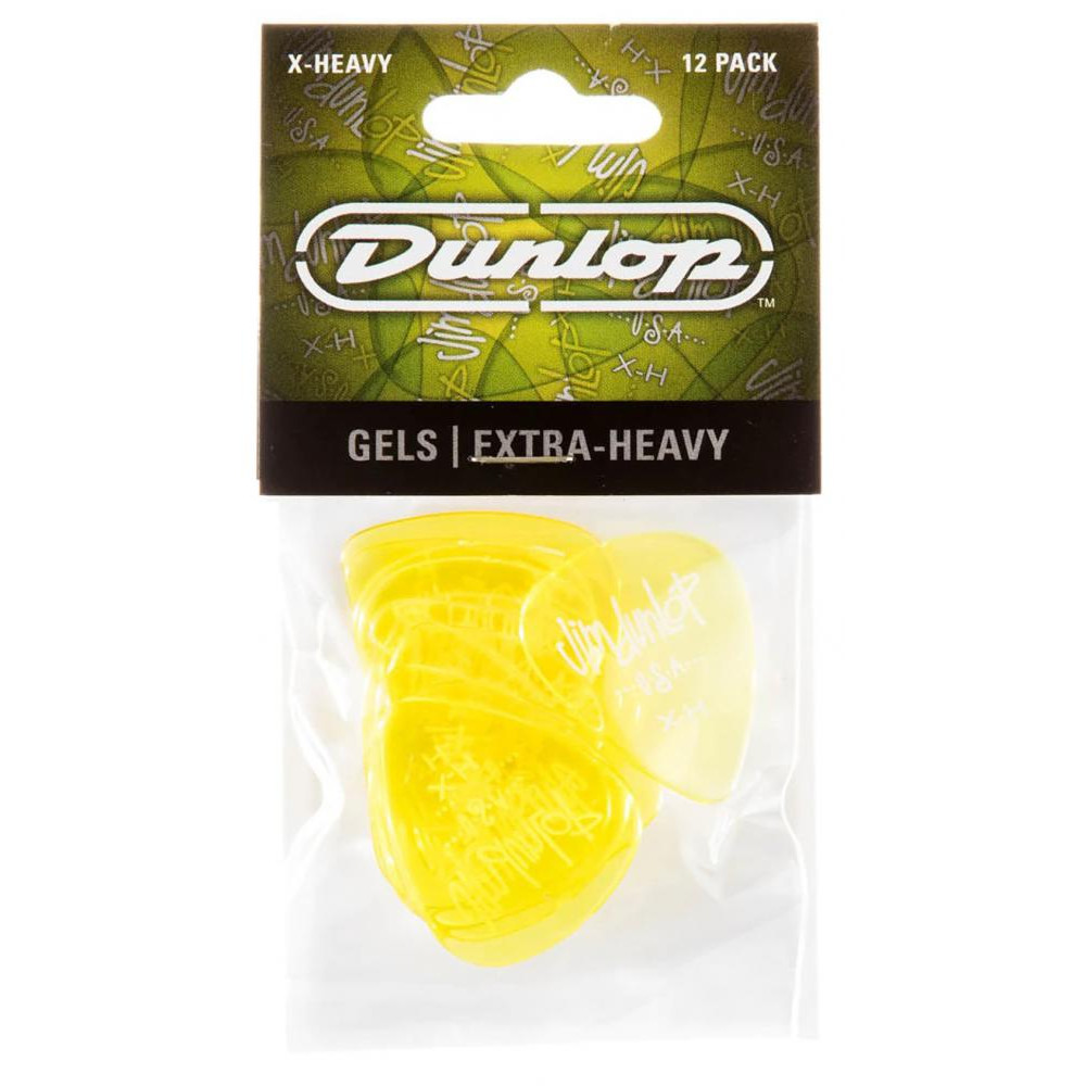 Dunlop Медиаторы  486PXH Gels Yellow Extra Heavy Player's Pack (12 шт.) 486P-XH - зображення 1