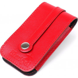 SHVIGEL Компактна жіноча шкіряна ключниця червоного кольору з хлястиком  (2413987)