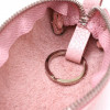 SHVIGEL Стильна жіноча ключниця із фактурної шкіри в рожевому кольорі на блискавці  (2416538) - зображення 5