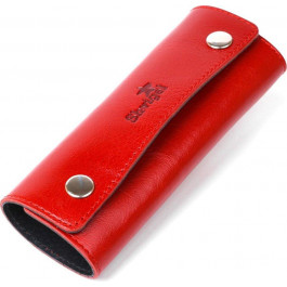 SHVIGEL Стильна жіноча шкіряна ключниця червоного кольору на кнопках  (2416530)