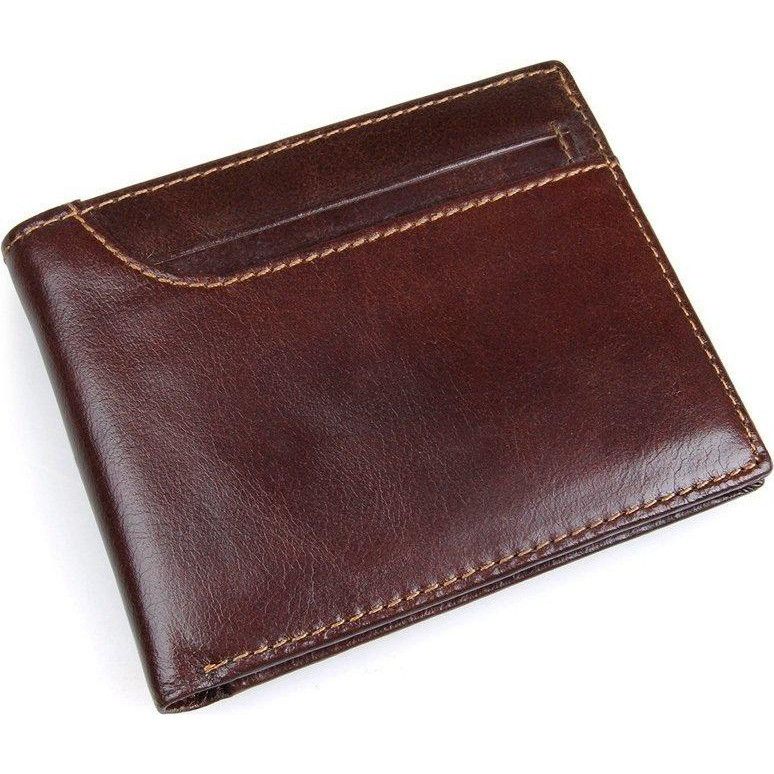 SHVIGEL Коричневе чоловіче портмоне з натуральної шкіри без фіксації Vintage (2414374) - зображення 1