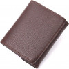 Karya Жіночий компактний гаманець із зернистої шкіри коричневого кольору на кнопці  (2421341) - зображення 2