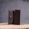 Karya Жіночий компактний гаманець із зернистої шкіри коричневого кольору на кнопці  (2421341) - зображення 7