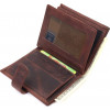 Karya Темно-коричневий чоловічий гаманець із вінтажної шкіри з хлястиком на кнопці  (2421387) - зображення 6