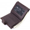 Karya Коричневий чоловічий гаманець із натуральної шкіри з тисненням під крокодила  (2421386) - зображення 6